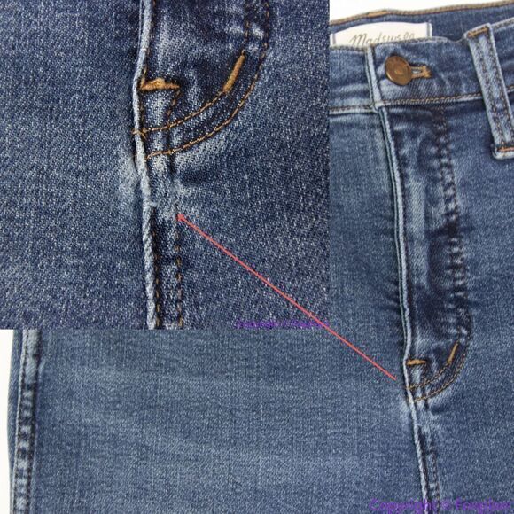 Madewell Petite 10" High-Rise Skinny Jeans in Wendover Wash, 27P - Picture 9 of 16